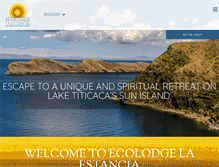 Tablet Screenshot of ecolodge-laketiticaca.com